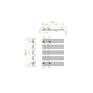 德國 anapont 霧面黑 設計款 電熱毛巾架 Barsa