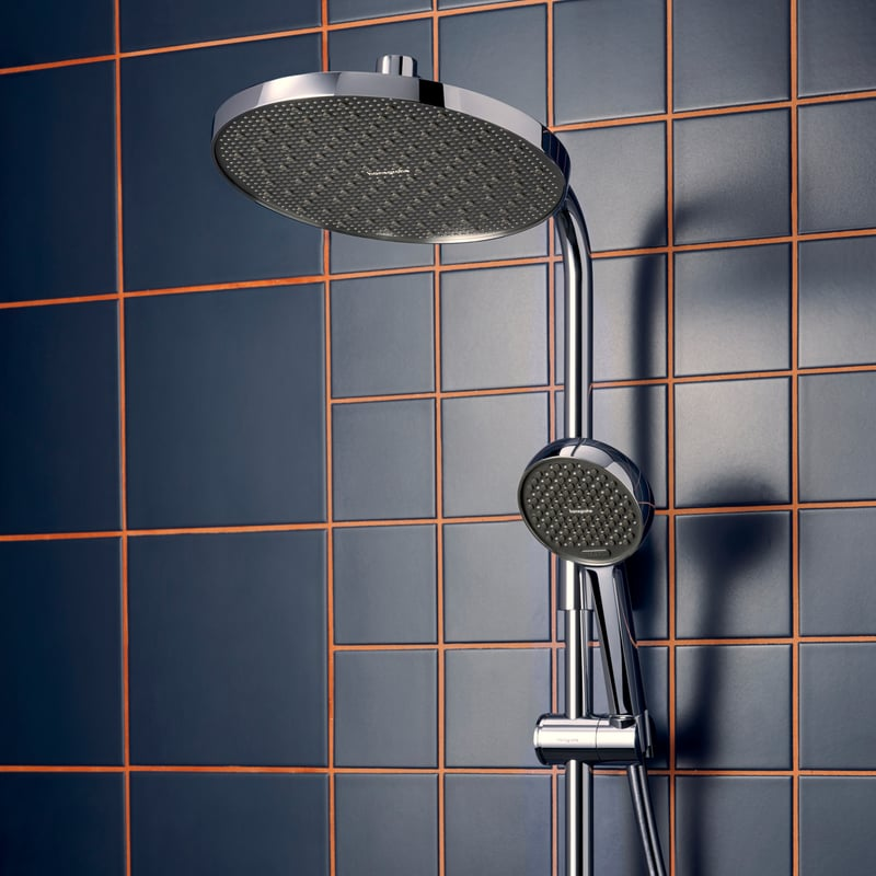hansgrohe-activera-s-aufputz-duschsystem-einhebelmischer-mit-ecosmart-chrom--hg-28074000_3 德國 hansgrohe Activera S 240 亮鉻色 EcoSmart 單把手淋浴花灑套組 28875000