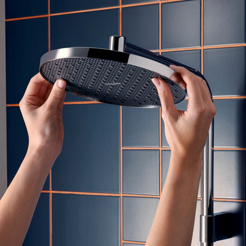 hansgrohe-activera-s-aufputz-duschsystem-einhebelmischer-mit-ecosmart-chrom--hg-28074000_6 德國 hansgrohe Activera S 240 亮鉻色 EcoSmart 單把手淋浴花灑套組 28875000