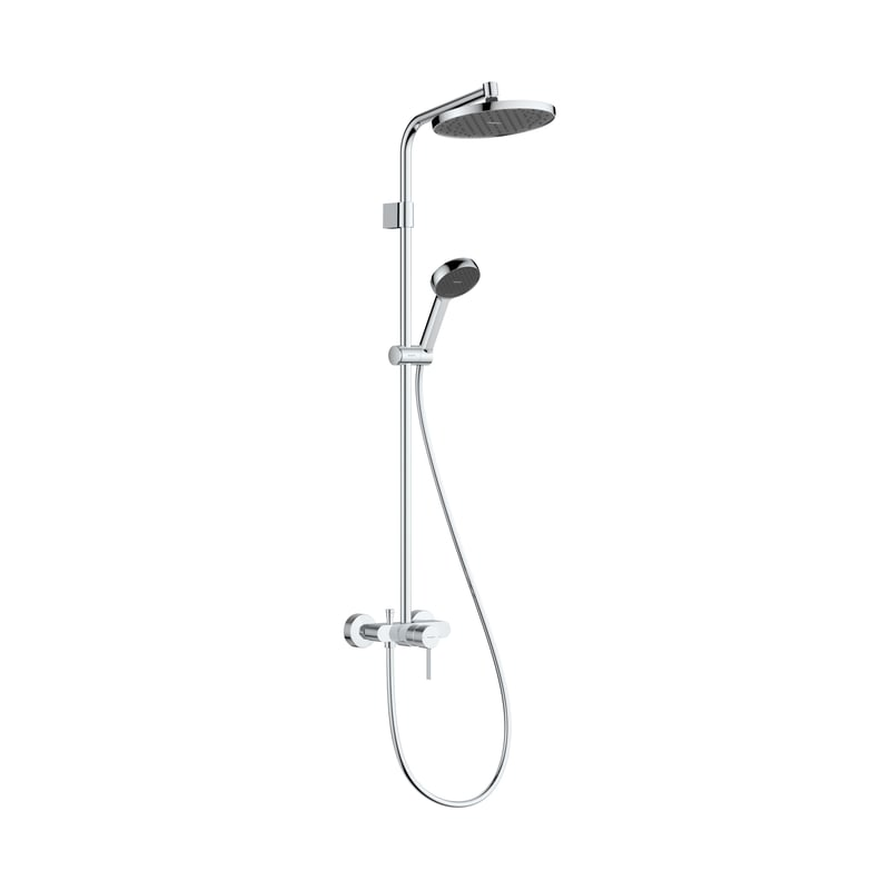 hansgrohe-activera-s-aufputz-duschsystem-einhebelmischer-mit-ecosmart-chrom--hg-28875000_2 德國 hansgrohe Activera S 240 亮鉻色 EcoSmart 單把手淋浴花灑套組 28875000|產品圖 2