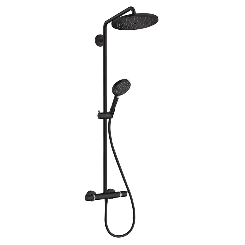 德國 hansgrohe Croma Select S 280 霧面黑 恆溫淋浴花灑套組 26890670