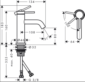 截圖 2026-07-18 下午4.42.16 德國 hansgrohe Tecturis S 80 拉絲銅 面盆龍頭 73301140