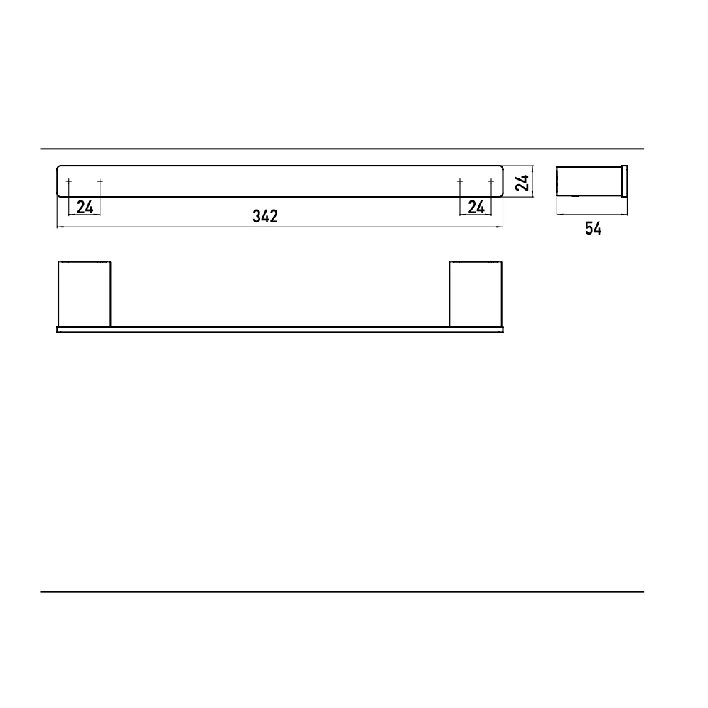 Emco Loft 300mm 霧面黑 安全扶手 057013330 尺寸圖 Emco Loft 300mm 霧面黑 安全扶手 057013330 尺寸圖