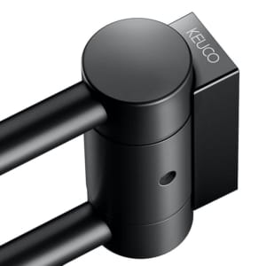 Keuco Plan Black Selection 可旋轉 雙桿側邊毛巾桿 14918370000｜商品圖
