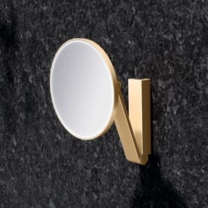 Keuco iLook_move 暖金色 可伸縮 LED 照明 圓形化妝鏡 17612259004｜商品圖