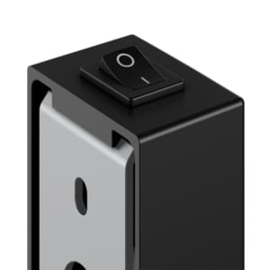 Keuco iLook_move 霧面黑 可伸縮 LED 照明 圓形化妝鏡 17612379004｜商品圖