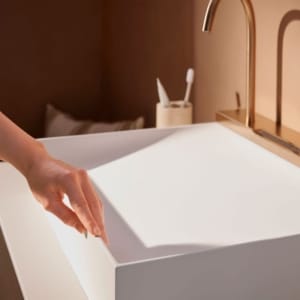 hansgrohe Avalegra AquaUnit 580/475 拉絲銅 一體式恆溫面盆組 22472140｜商品圖