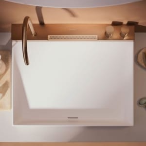 hansgrohe Avalegra AquaUnit 580/475 拉絲銅 一體式恆溫面盆組 22472140｜商品圖