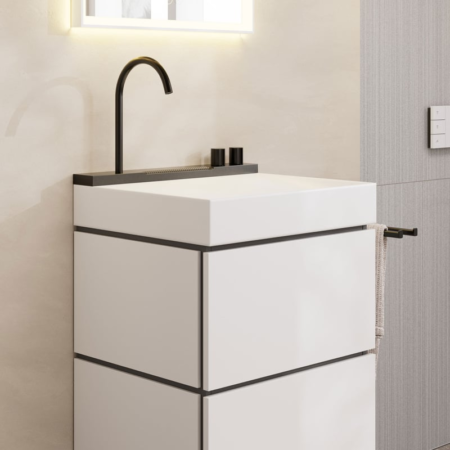 hansgrohe Avalegra AquaUnit 霧面拉絲黑 一體式恆溫面盆組 22472340｜商品圖