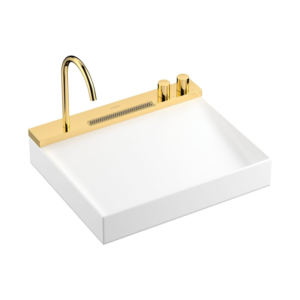 hansgrohe Avalegra AquaUnit 580/475 亮面金 一體式恆溫面盆組 22472990｜商品圖