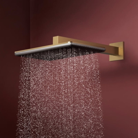 hansgrohe Raindance Alive Q 拉絲銅 雙模式頂噴花灑 ｜商品圖
