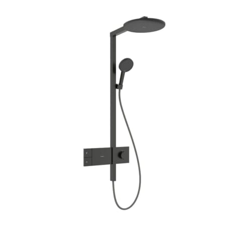 德國 hansgrohe Raindance Alive S 拉絲黑鉻 圓型恆溫淋浴組 24582340｜商品圖