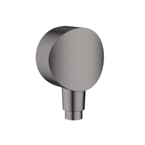 hansgrohe FixFit S 拉絲黑鉻圓形淋浴出水接頭 (含逆止閥｜商品圖