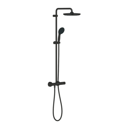 GROHE Vitalio Start System 250 霧面黑 恆溫淋浴柱 266772431