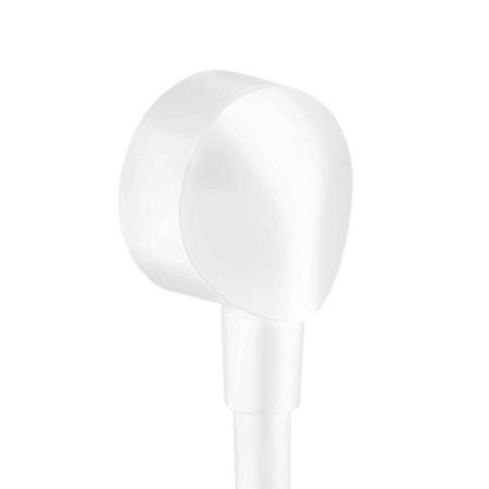 hansgrohe FixFit E 霧面白圓角方型出水接頭 (含逆止閥)｜商品圖