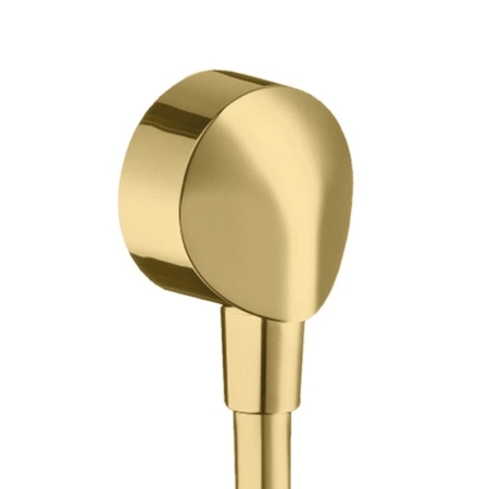 hansgrohe FixFit E 亮面金圓角方型出水接頭 (含逆止閥)｜商品圖