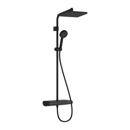 hansgrohe Activera Q 霧面黑 EcoSmart+ 恆溫淋浴柱 290/180 搭配 ShowerTablet Select 360 Varia 28649670