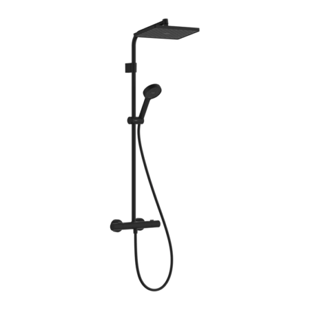 hansgrohe Activera Q 霧面黑 EcoSmart 恆溫淋浴柱 290/180 搭配 Ecostat Fine 28748670