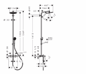 hansgrohe Activera S240 鉻色 三出水恆溫淋浴組 2887|商品圖 hansgrohe Activera S240 鉻色 三出水恆溫淋浴組 2887|商品圖