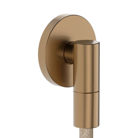 hansgrohe FixFit Fine S 拉絲銅圓形壁出水接頭 (含｜商品圖
