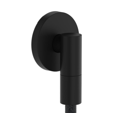 hansgrohe FixFit Fine S 霧面黑圓形壁出水接頭 (含｜商品圖