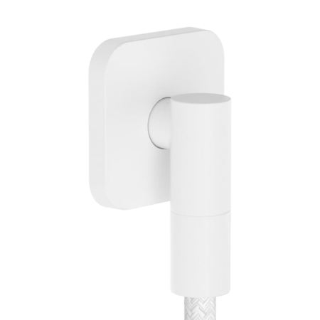 hansgrohe FixFit Fine Q 霧面白方形壁出水接頭 (含｜商品圖