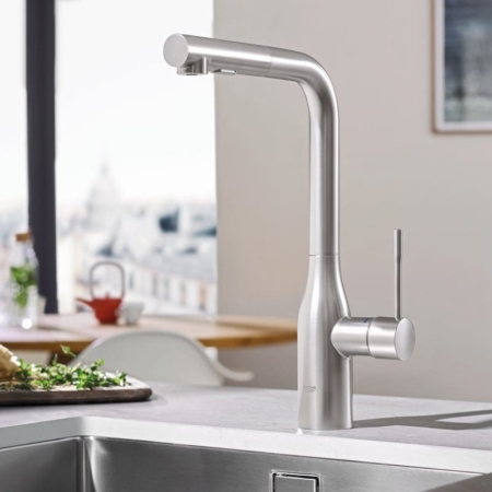 GROHE Essence 超鋼色 抽拉式廚房龍頭 30270DC0 商品圖