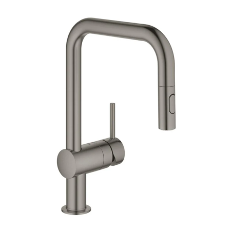 GROHE Minta 墨霧黑 U型抽拉式廚房龍頭 32322AL2
