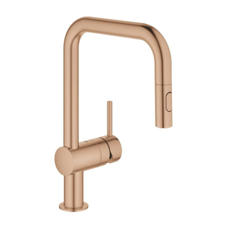 GROHE Minta 暖霧金 U型抽拉式廚房龍頭 32322DL2