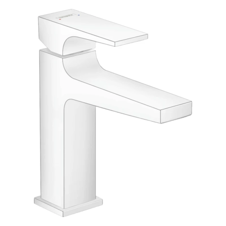 hansgrohe Metropol 110 霧面白 單槍面盆龍頭 32507700｜商品圖