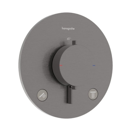 hansgrohe Ecostat Comfort S 拉絲黑鉻 雙出水隱藏式恆｜商品圖