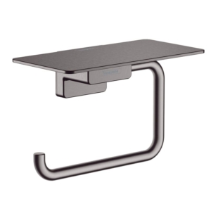 hansgrohe AddStoris Q 拉絲黑鉻 附置物台衛生紙架 4｜商品圖