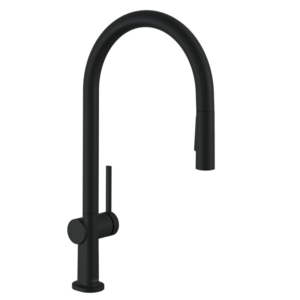 hansgrohe Talis M54 霧面黑 抽拉花灑廚房龍頭 210 雙出水｜商品圖