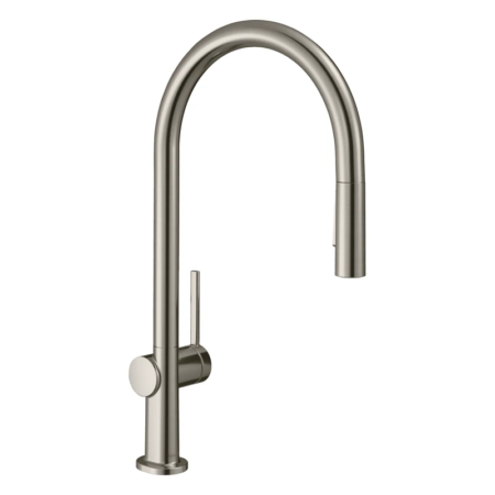 德國 hansgrohe Talis M54 不鏽鋼色 抽拉花灑廚房龍頭 210 雙出水 72800800 原廠商品照