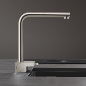 德國 hansgrohe Aquno Select M81 霧面不鏽鋼 抽拉出水口廚房龍頭 250 73836800 情境圖