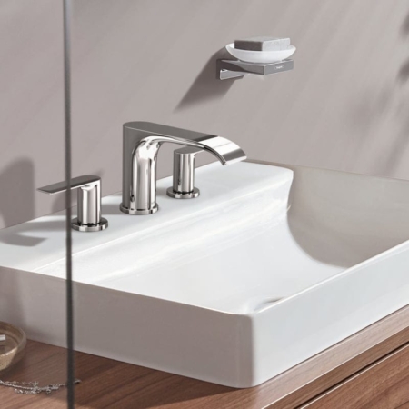 hansgrohe Vivenis 90 亮面鉻色三孔面盆龍頭 75033｜商品圖
