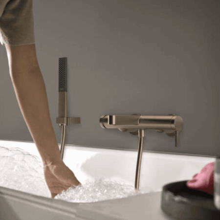 hansgrohe Finoris 拉絲銅 外露式浴缸龍頭 7642014｜商品圖