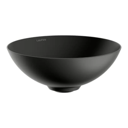 德國製 LAUFEN Alape CHARACTERS 30 cm 霧面黑 圓形檯上盆 H512CA17161121 原廠商品照