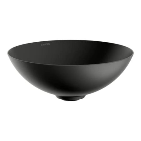 德國製 LAUFEN Alape CHARACTERS 36 cm 霧面黑 圓形檯上盆 H512CA27161121 原廠商品照