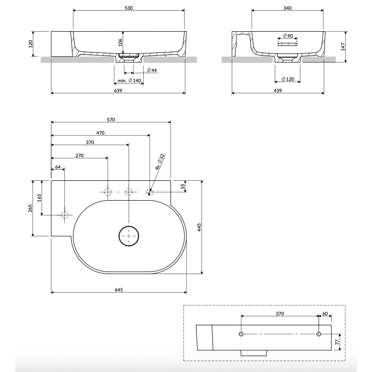 波蘭 OMNIRES OVO M+ 尺寸圖 波蘭 OMNIRES OVO M+ 尺寸圖